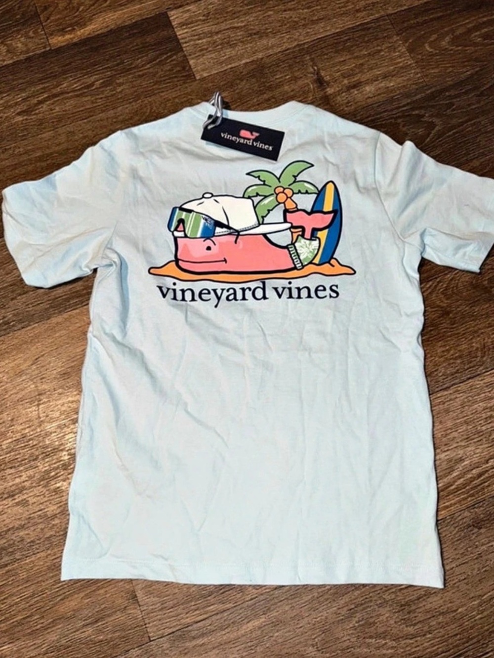 Vineyard Vines Florita Palms Whale Fill Short-Sleeve Pocket Tee Pocket Tee Blue